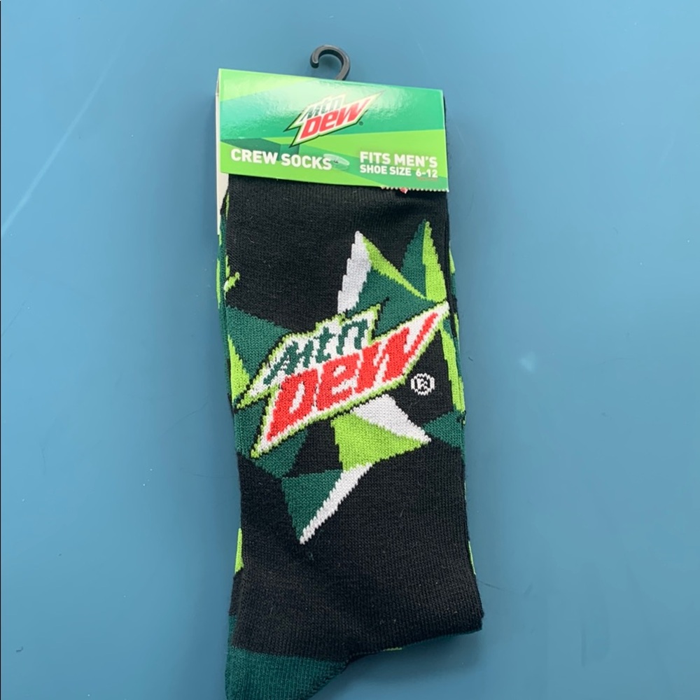 Men's Crew Socks - Black and Green